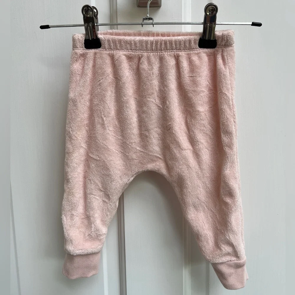 Carter’s 6M Girls Pink Terrycloth Bear Butt Leggings Pants